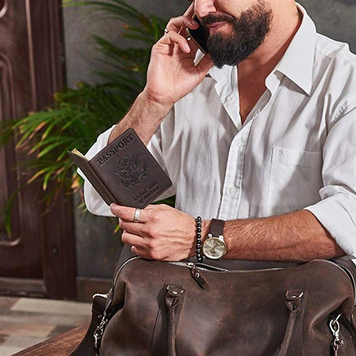 leather passport holder