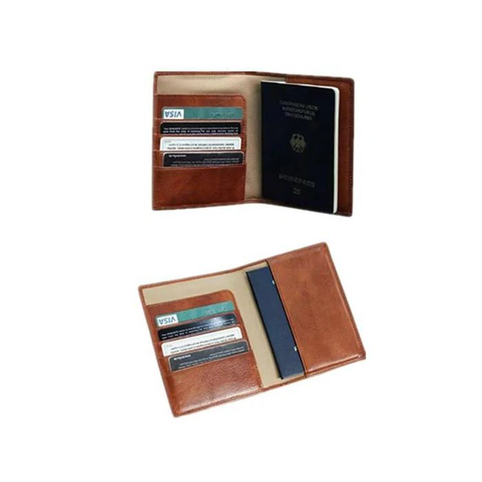 Pemegang Pasport Kulit Custom Dengan Logo