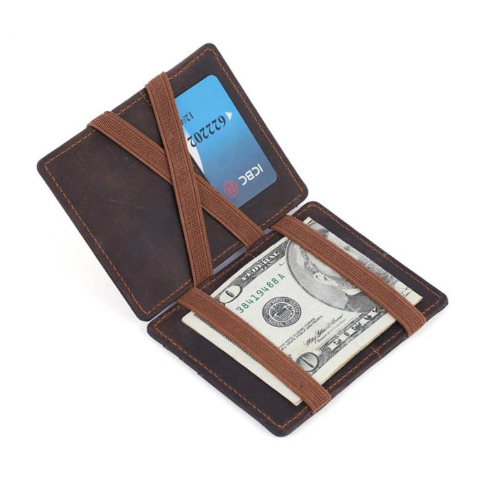 Magic Men Wallet Cowhide Leather