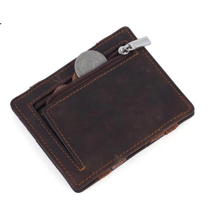 Magic Men Wallet Cowhide Leather