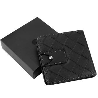 Black Elastic Band PU Leather Case CD