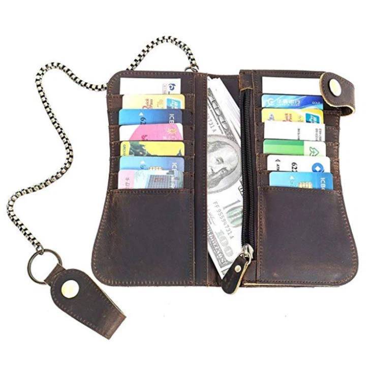 Brown PU Leather Wallet Chain Brown PU Leather Wallet Chain