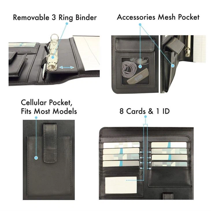 Faux Leather Executive Padfolio