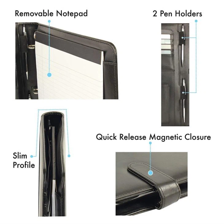 Faux Leather Executive Padfolio