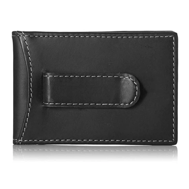 Leather Card Holder Money Clip