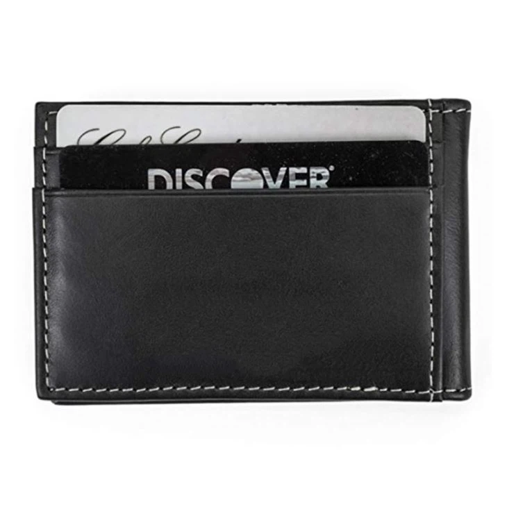 Leather Card Holder Money Clip