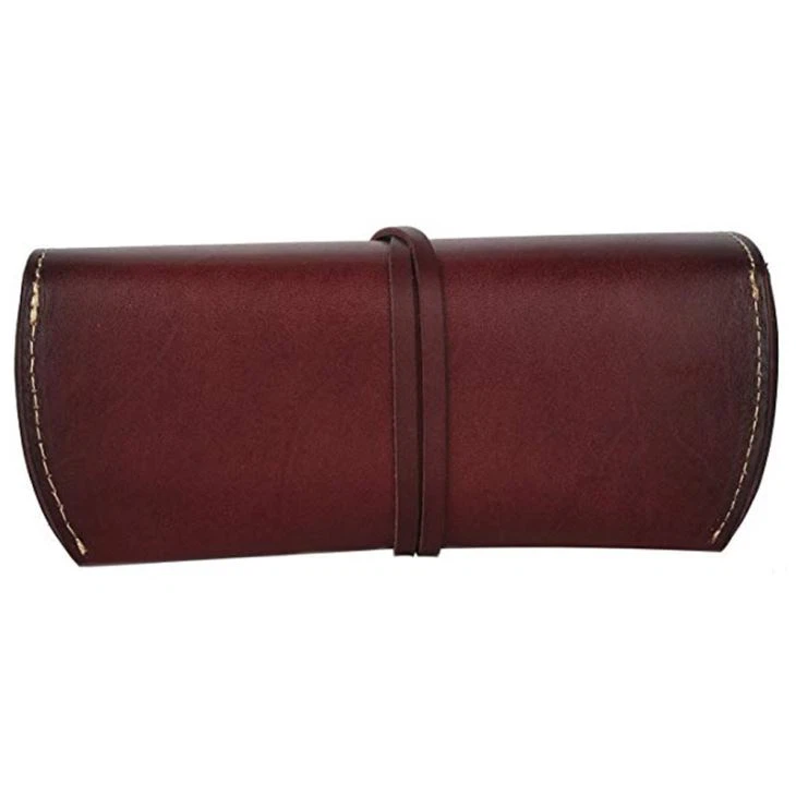 Red Leather Glass Case