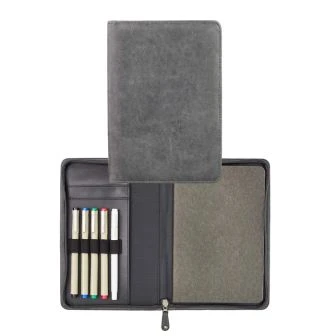 Abu kelabu kecil portfolio kulit