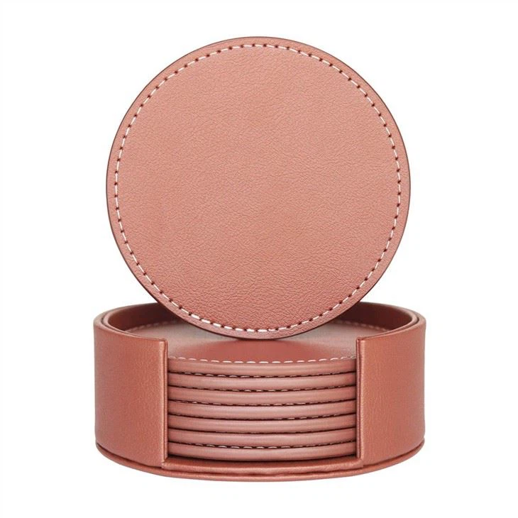 Leather Drink Coaster Set Of 8